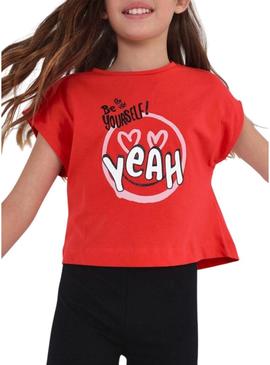 T-Shirt Mayoral Nó Nas Costas Vermelho para Menina