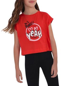 T-Shirt Mayoral Nó Nas Costas Vermelho para Menina