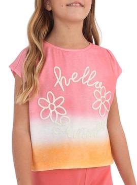 T-Shirt Mayoral Tie Dye Rosa para Menina