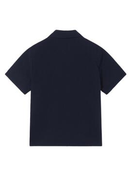 Camisa Mayoral Seersucker Azul Marinho para Menino
