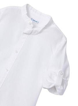 Camisa Mayoral Lino Branco para Menino