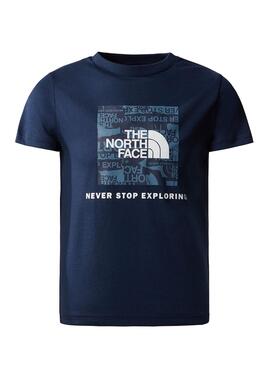 T-Shirt The North Face Redbox Azul Marinho para Menino