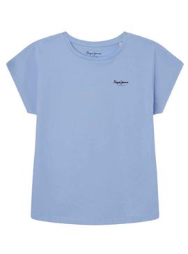 T-Shirt Pepe Jeans Bloomy Azul para Menina