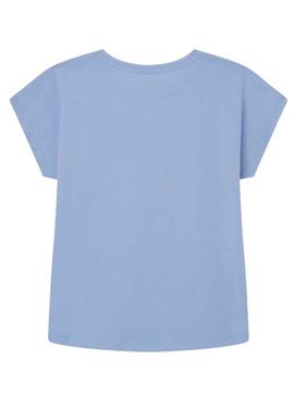 T-Shirt Pepe Jeans Bloomy Azul para Menina