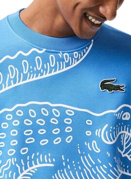 Sweat Lacoste Vintage Azul para Homem
