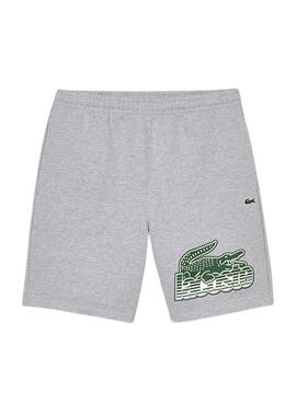 Bermuda Moletom Lacoste Cinza para Homem