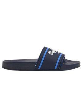 Flip flops Pepe Jeans Slider Logo Azul Marinho para Menino