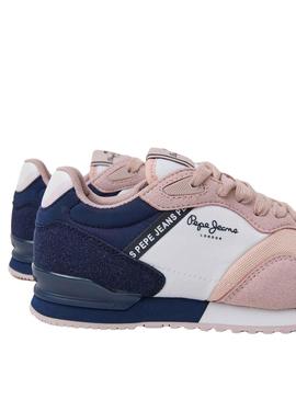 Sapatilhas Pepe Jeans London Basic Rosa para Menina