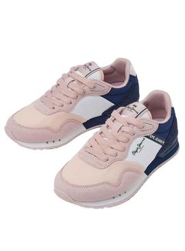 Sapatilhas Pepe Jeans London Basic Rosa para Menina