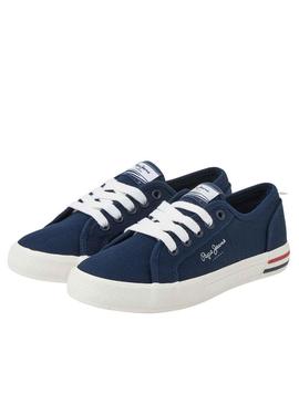 Sapatilhas Pepe Jeans Brady Basic Azul Marinho Menino