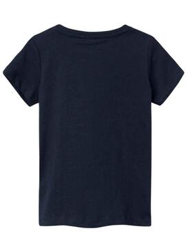 T-Shirt Name It Diana Azul Marinho para Menina
