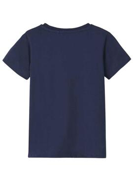 T-Shirt Name It Dean Azul Marinho para Menino