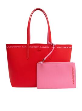 Bolsa Lacoste Anna Reversible Vermelho e Rosa