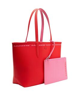 Bolsa Lacoste Anna Reversible Vermelho e Rosa