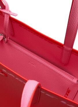 Bolsa Lacoste Anna Reversible Vermelho e Rosa