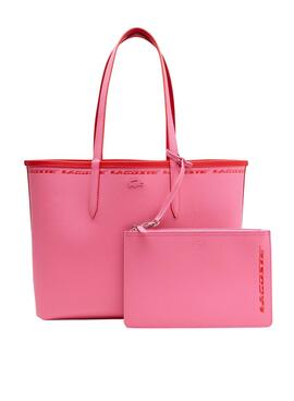 Bolsa Lacoste Anna Reversible Vermelho e Rosa