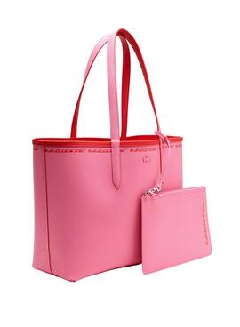 Bolsa Lacoste Anna Reversible Vermelho e Rosa