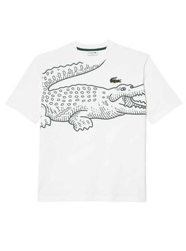 T-Shirt Lacoste Printed Branco para Homem