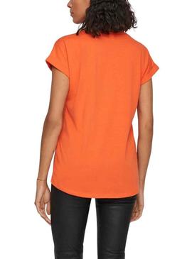 T-Shirt Vila Dreamers Laranja para Mulher