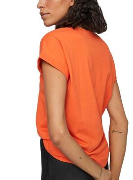 T-Shirt Vila Dreamers Laranja para Mulher