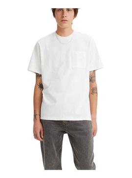 T-Shirt Levis Pocket Branco para Homem