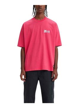 T-Shirt Levis Skate Rosa para Homem