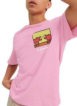 T-Shirt Jack & Jones Keith Haring Rosa Homeme