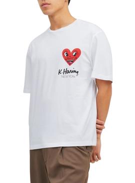 T-Shirt Jack & Jones Keith Haring Branco Homem