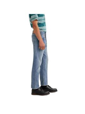 Jeans Levis 501 Crop Azul para Homem