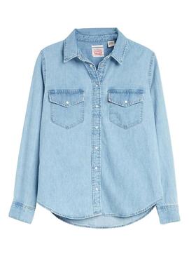 Camisa Levis Western Azul para Mulher