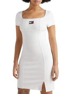 Vestido Tommy Jeans Archive Branco para Mulher