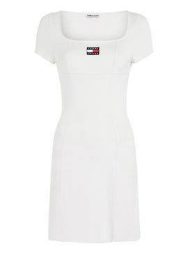 Vestido Tommy Jeans Archive Branco para Mulher