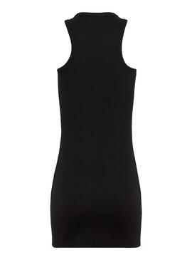 Vestido Tommy Jeans Essential Rib Tanque Preto Mulher