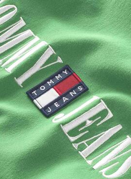 Shorts Tommy Jeans Cycle Verde para Mulher