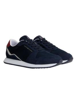 Sapatilhas Pepe Jeans Runner Evo Mix Azul Marinho Homem