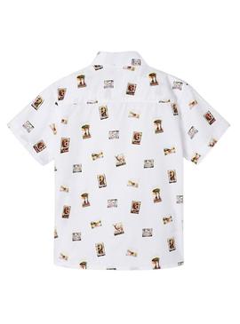 Camisa Mayoral Impresso Branco para Menino