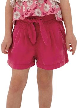 Pantalon Curto Mayoral Rosa Fluido para Menina