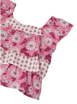 Blusa Mayoral Printed Combinado Rosa para Menina