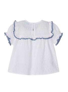 Blusa Mayoral Bordado Plumeti Branco para Menina