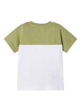 T-Shirt Mayoral Combinada Verde para Menino