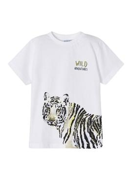 T-Shirt Mayoral Selvagem Branco para Menino