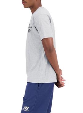 T-Shirt New Balance Reimaginado Cinza para Homem