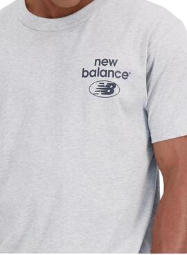 T-Shirt New Balance Reimaginado Cinza para Homem