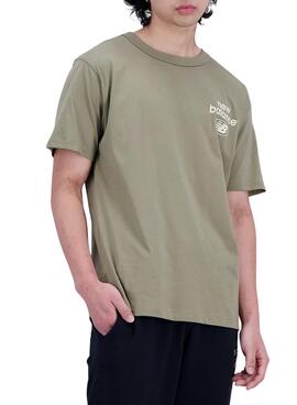 T-Shirt New Balance Reimagined Verde para Homem