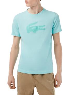 T-Shirt Lacoste SPORT Transpirável Azul Homem