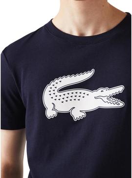 T-Shirt Lacoste SPORT Transpirável Azul Marinho Homem