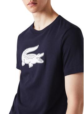 T-Shirt Lacoste SPORT Transpirável Azul Marinho Homem