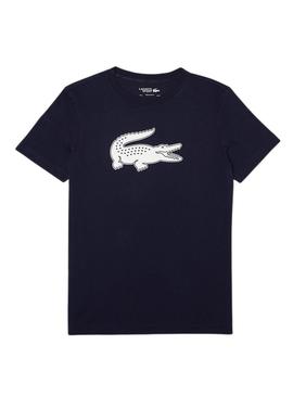 T-Shirt Lacoste SPORT Transpirável Azul Marinho Homem