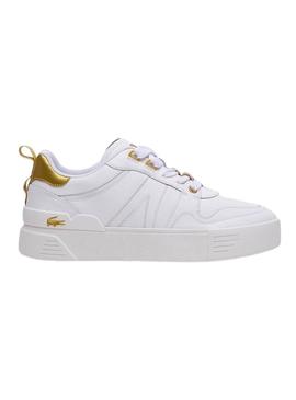 Sapatilhas Lacoste L002 Branco e Dorado Mulher