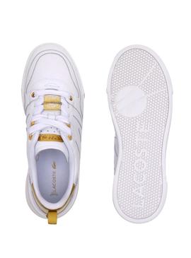 Sapatilhas Lacoste L002 Branco e Dorado Mulher